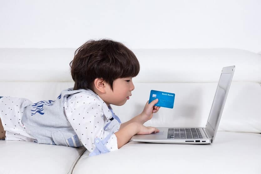 Family fraud - A child making an in-app game purchase