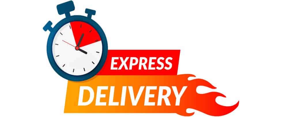 Express shipping is the fastest and most expensive shipping option